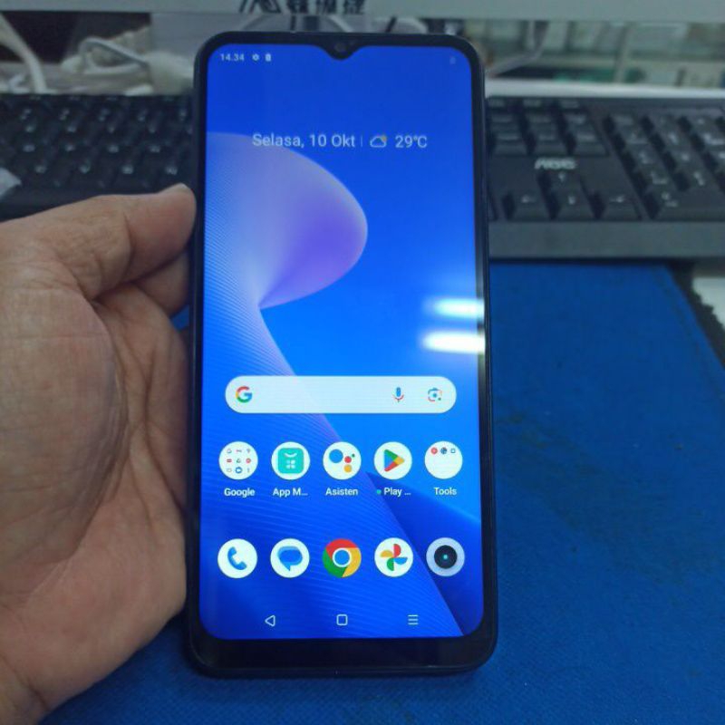 HANDPHONE BEKAS SECOND REALME C33 128+4 NIGHT SEA UNIT ONLY