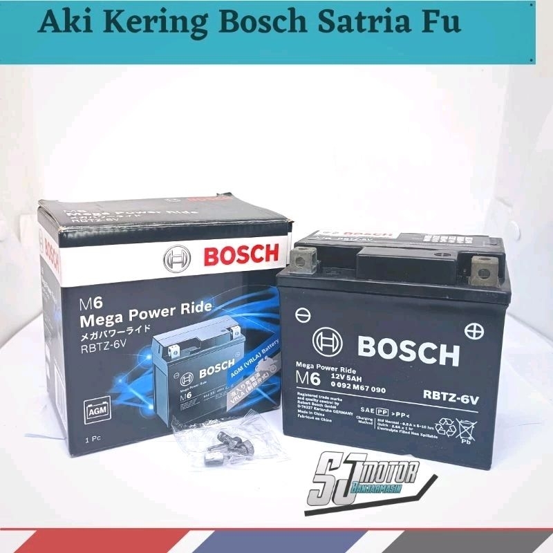 Aki Acc Kering Bosch (RBTZ-6V)12Volt 5 AH Satria FU Vario 125 Vario 150 Scoopy Pcx M3 Freego