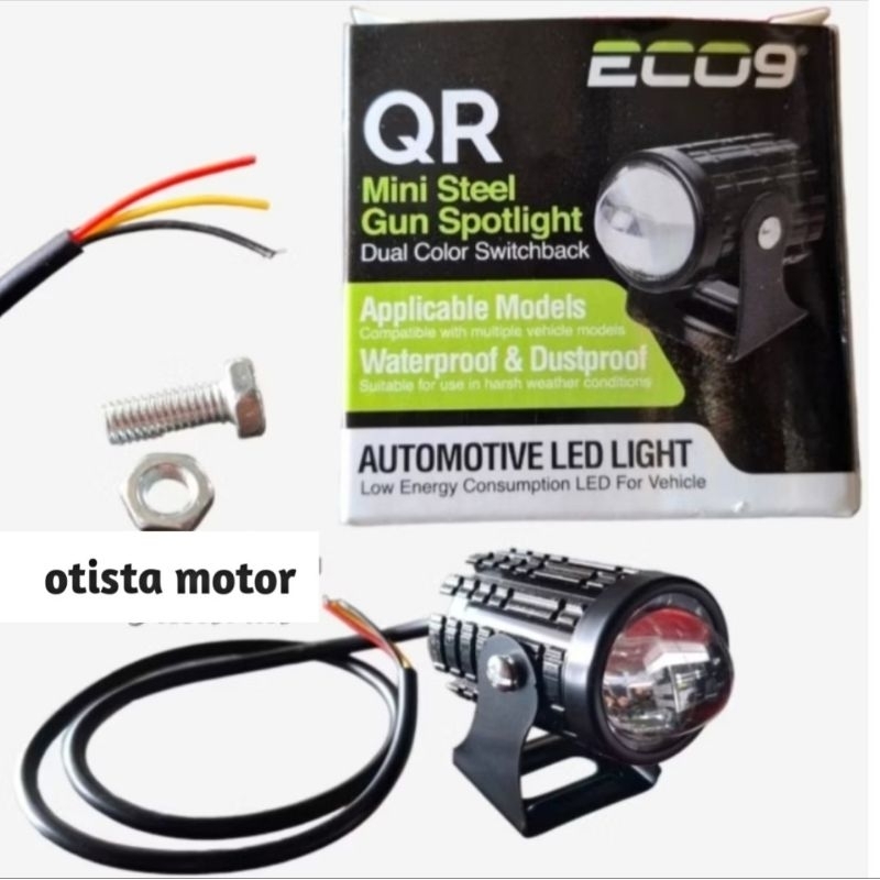 Lampu Tembak QR ECO9 D2 Laser Putih Kuning Motor Mobil 12 volt