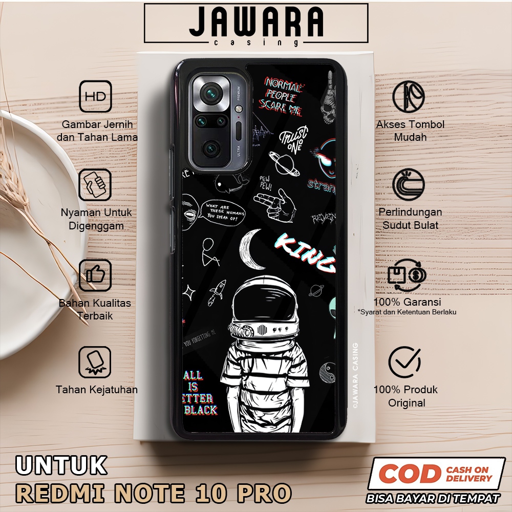 Case Redmi Note 10 Pro Casing Redmi Note 10 Pro [BLCK] Premium Case Glossy Case Hp Xiaomi Jawara Cas