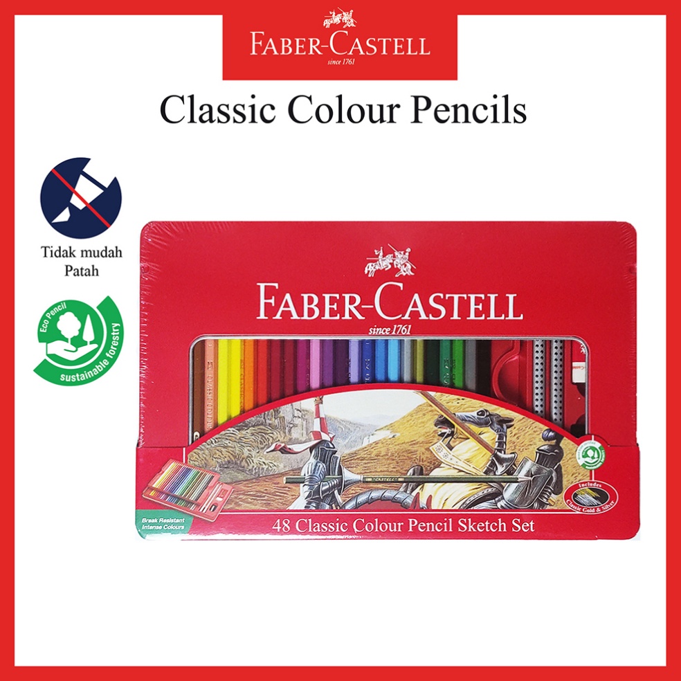 

KODE O22X Pensil Warna Faber Castell 48 Ukuran Long Classic Colour Pencil Bisa Untuk Souvenir Ulang Tahun