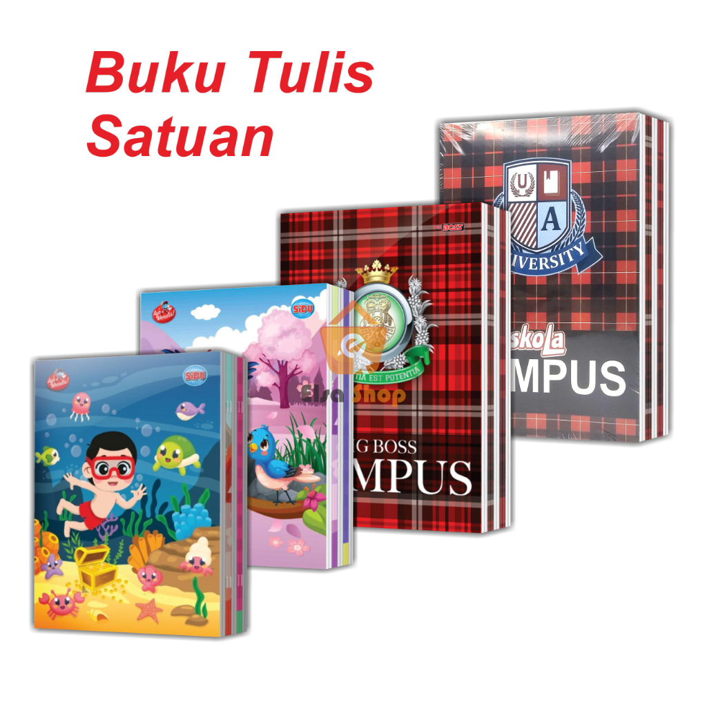 

Buku Tulis Satuan / 1 pcs - Buku tulis anak sekolah Sidu, Campus