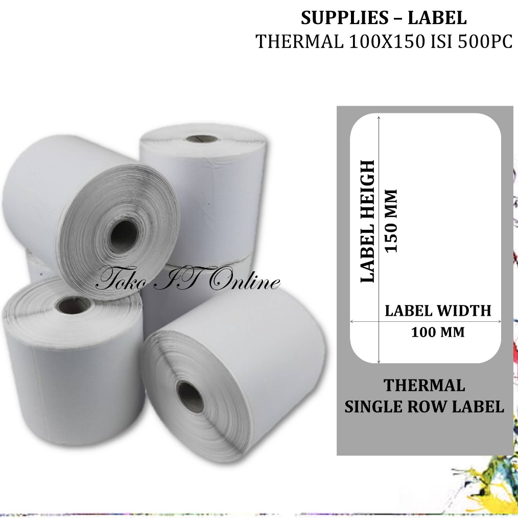 

KODE I24K Label Stiker Thermal 1x15 mm 1x15cm 5pcs Stiker Label Thermal 1X15 Isi 5 A6 Untuk Printer Barcode Label Thermal 1 MM XP461 XP42B DT642 DT54 1X15 CETAK RESI PENGIRIMAN MARKETPLACE EXPEDISI JNE JNT