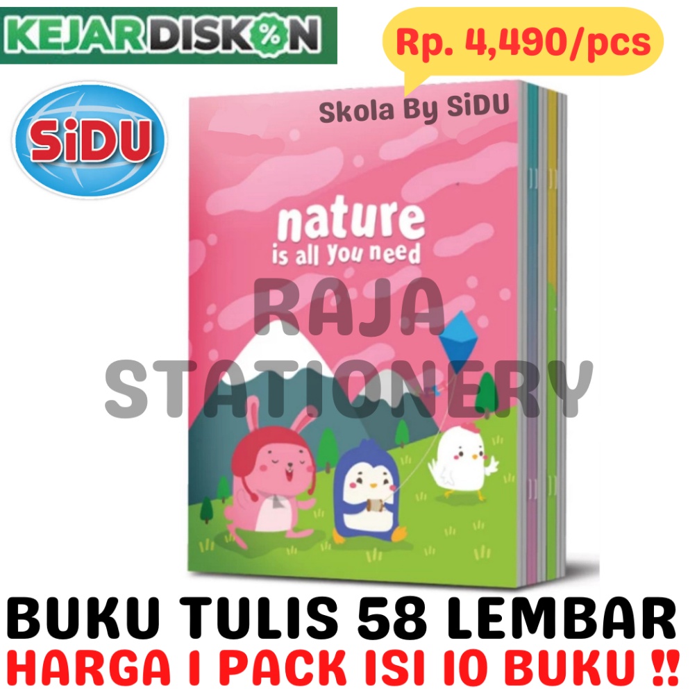 

KODE C37D BUKU TULIS 58 LEMBAR GARIS SKOLA BY SiDU NOTEBOOK A5 SINAR DUNIA 1PCS