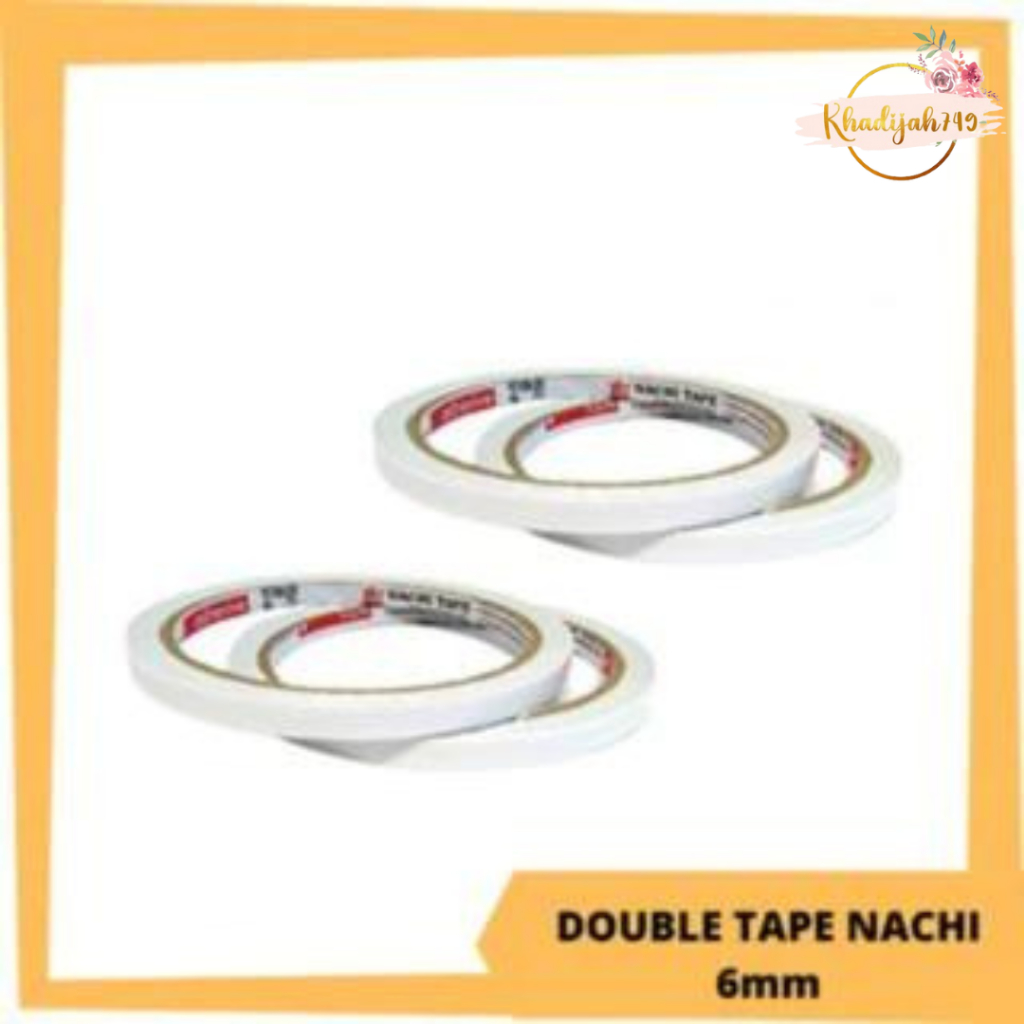 

K749 Double Tape 6mm Nachi Lakban Selotip Kecil Plakban Isolasi 6mm Solasi 1/4 Inchi Stationery ATK Murah