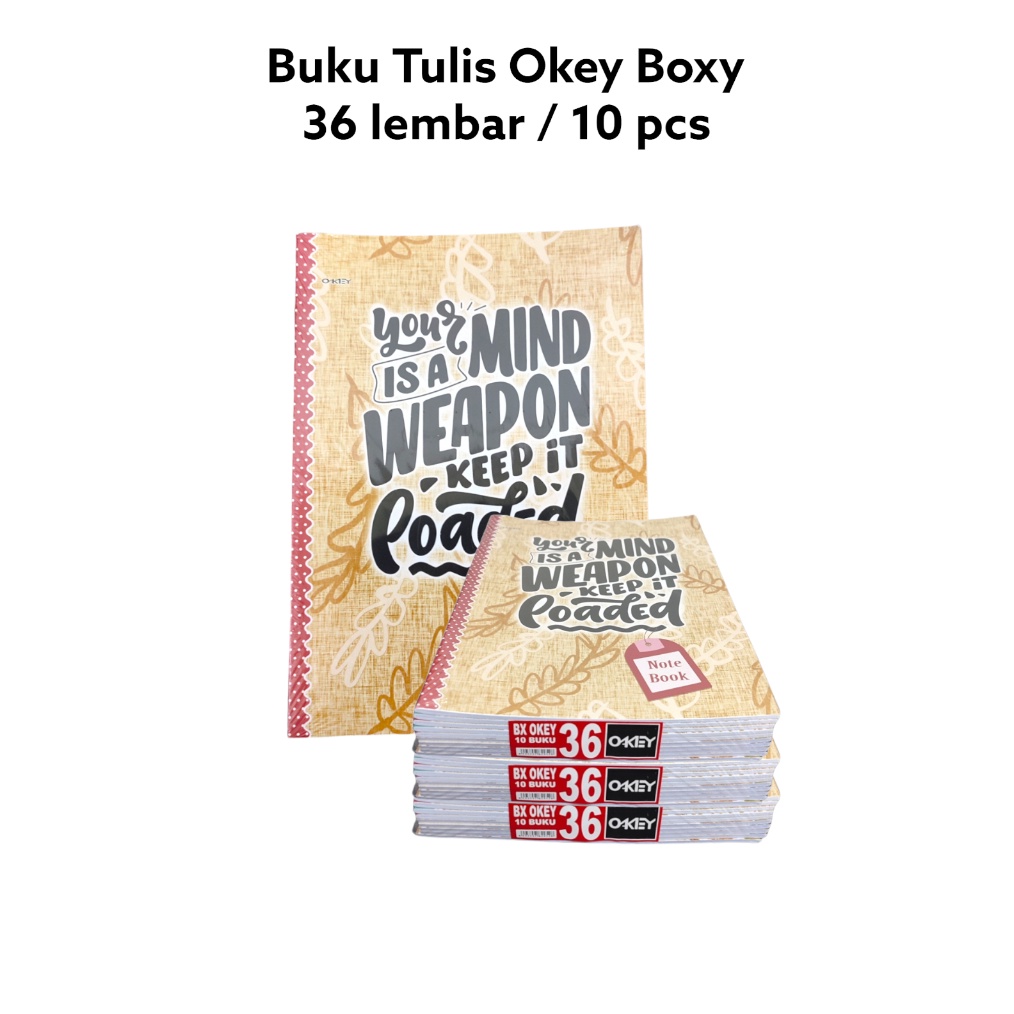 

KODE R15Z Buku Tulis Boxy Okey 36 Lembar Isi 1 Pcs Ukuran B5 Motif Fancy Exclusive hanya Di lapak Kami Jual Pak