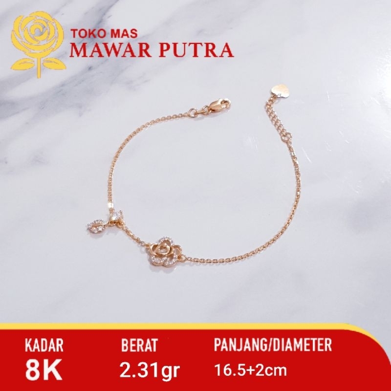 Gelang rantai fashion gold HWT UBS Gold 8K