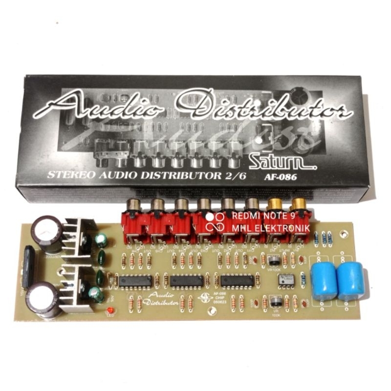 Audio Distributor Stereo 2 To 6 PCB Fiber Type AF-086