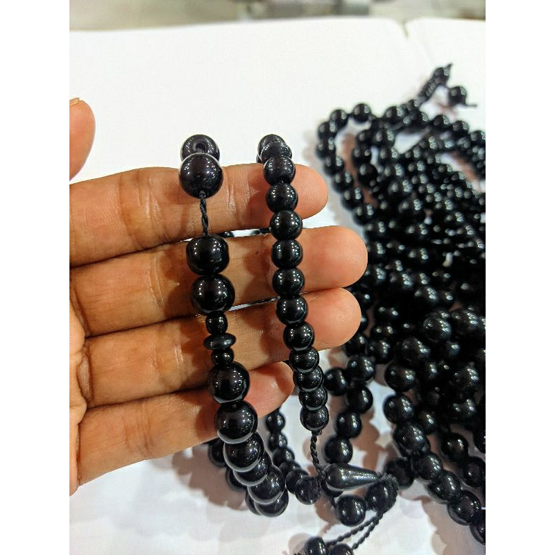 Tasbih 99 tasbih 33 batu Giok Hitam