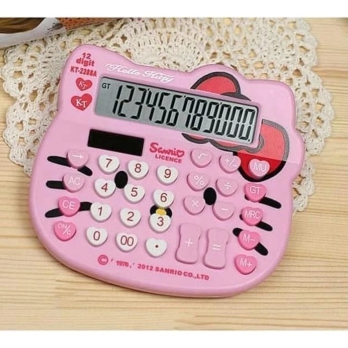 

SERBA SERBI HELLO KITTY KT2288 CALCULATOR 12 Digit Kalkulator Meja Bisa Cek Ulang KT 2288