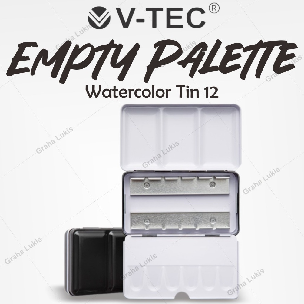

KODE H56X Empty Palette Watercolor Tin 12 HP Empty Box