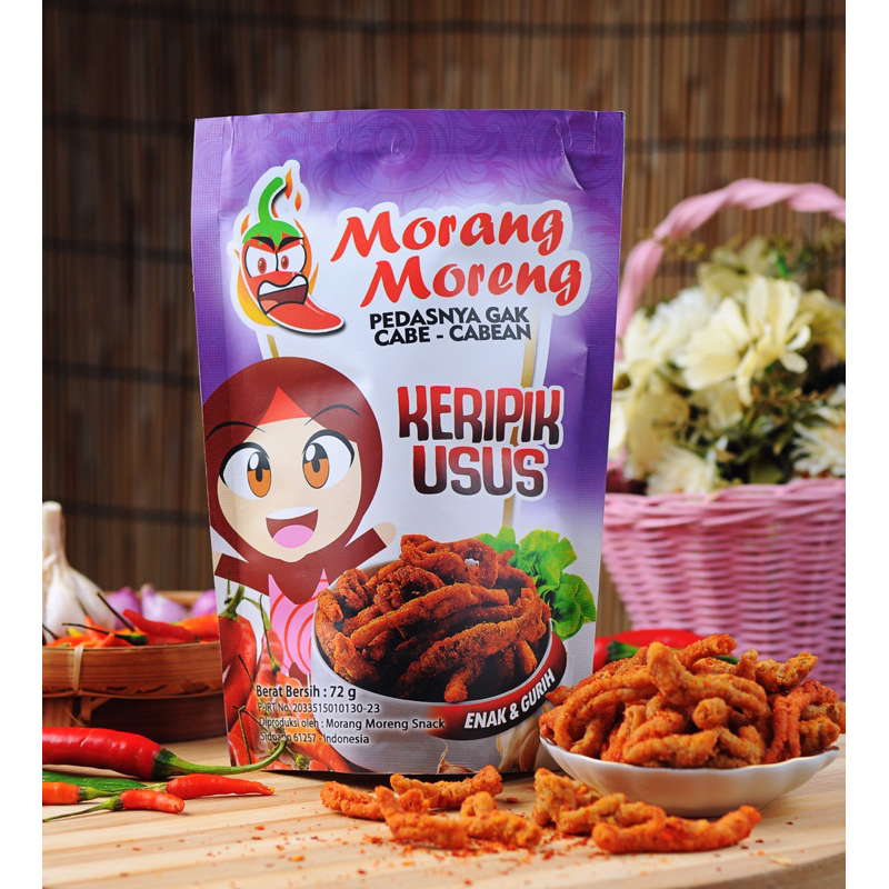 

Kripik Usus Pedas Crispy Morang Moreng / Keripik Usus Crispy Aneka Rasa Pouch