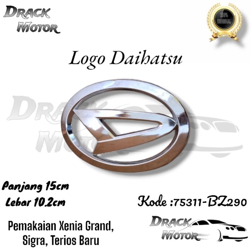 logo emblem depan daihatsu allnew xenia chrome 15cm 2012-2015 // Logo Depan Gril Mobil Xenia 2012 20