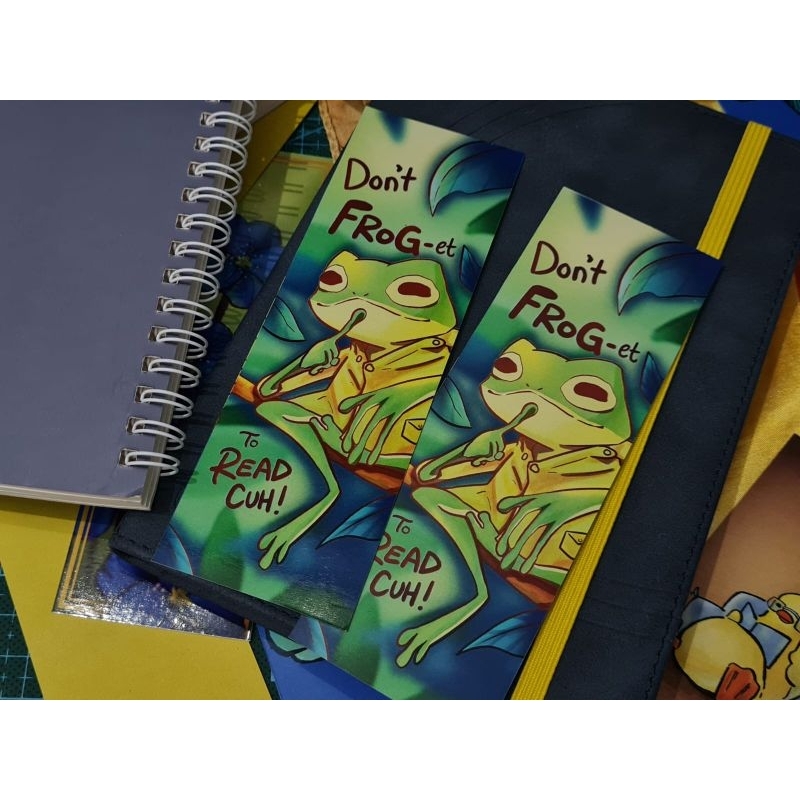 

frog et Bookmark Bookmarks Pembatas Buku dengan design full colour 2 sisi #bookmarks #bookmark #pembatasbuku #funnybookmark