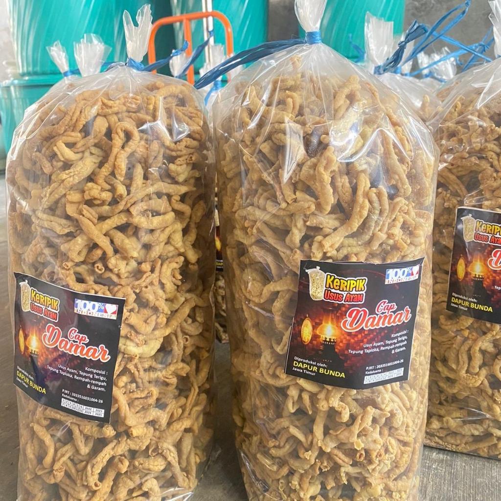 

Keripik usus ayam PREMIUM 2kg / kripik usus ayam gurih jaminan super enak