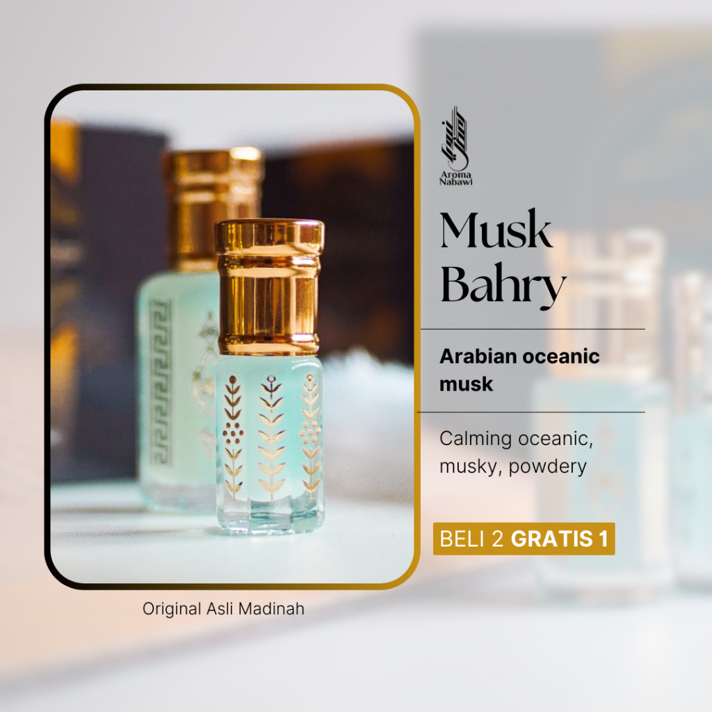 Parfum MUSK BAHRY, Parfum kasturi original, parfum ARAB OCEANIC, parfum arab aroma lembut