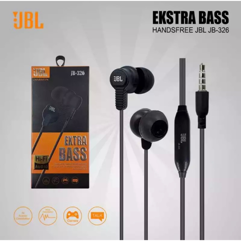 HANDSFREE HEADSET HF EARPHONE UBL JB-326 / JB326 EXTRA BASS