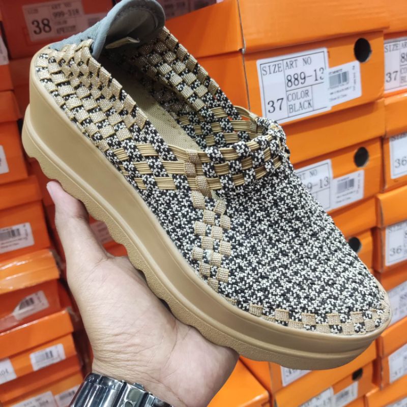 ST.MORITZ SHOES ORIGINAL❗Sepatu Wedges Rajut Wanita