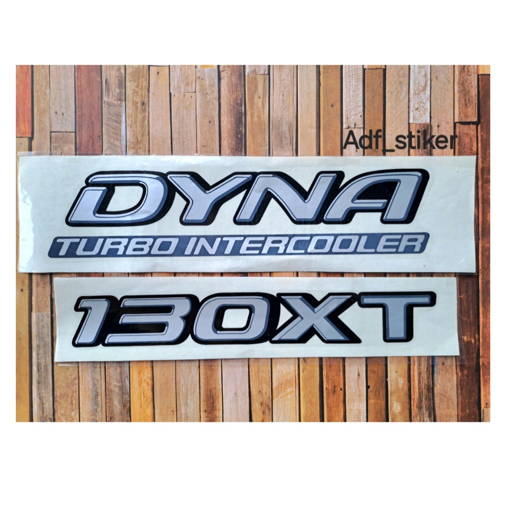 stiker truk dyna 130xt turbo intercooler 130xt 1set / stiker mobil dyna 130xt / truk dyna