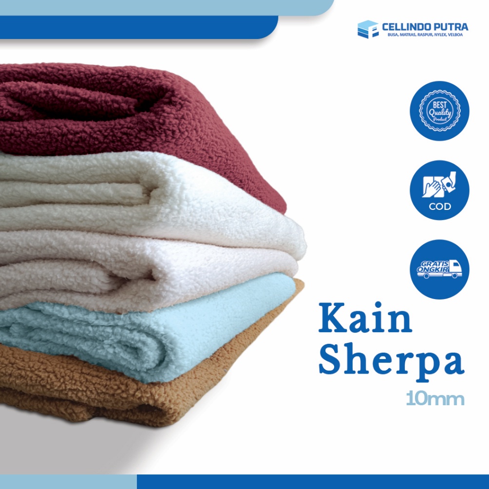 KODE S84E Cellindo Kain Sherpa Bulu Domba 2 Sisi Bahan Selimut Jaket Jual Per 5cm  Kiloan