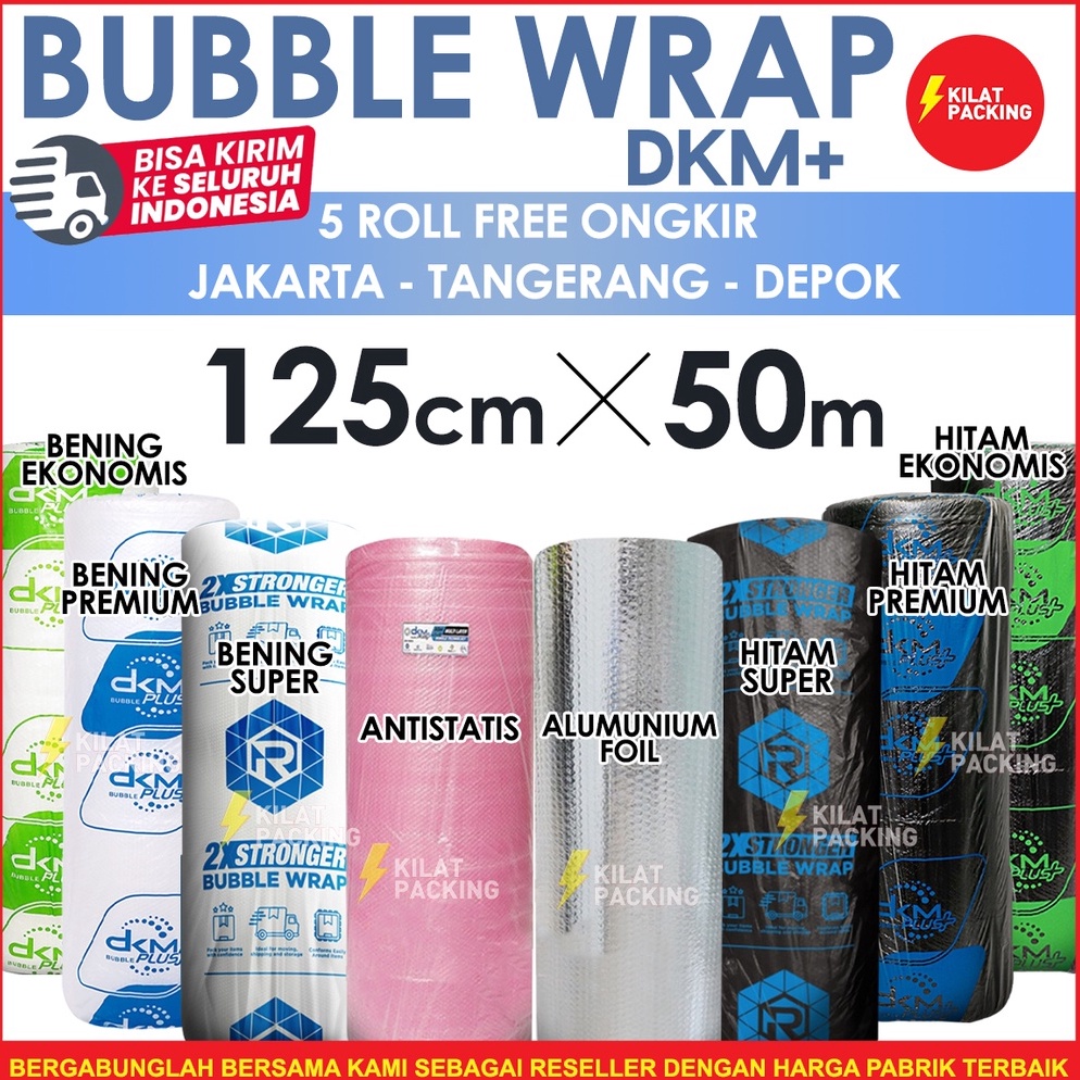 

Good PLASTIK BUBBLE WRAP 125CM X 5M BUBBLE WRAP DKM PLUS KUALITAS PREMIUM TERMURAH GROSIR