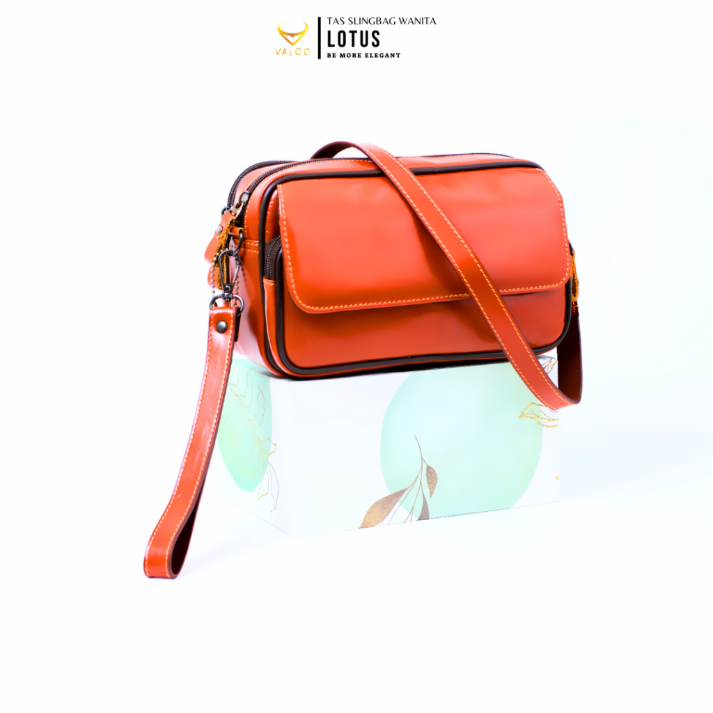 Tas Selempang Wanita Kulit Valqo Lotus