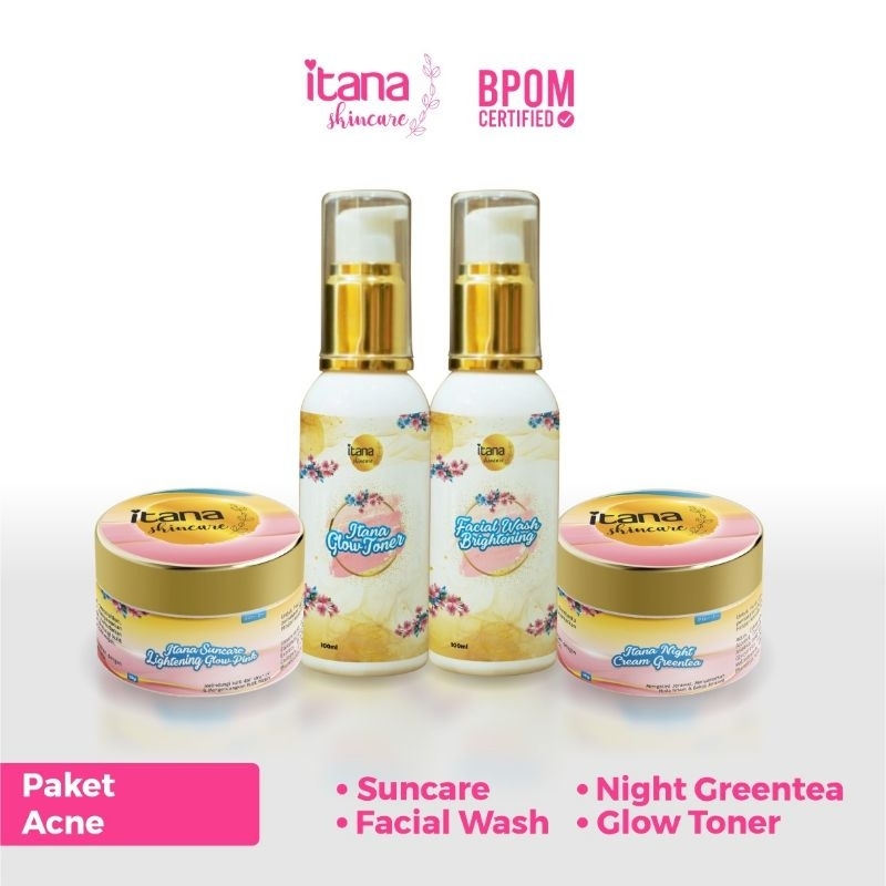ITANA PAKET ACNE GREEANTEAItana skincare Paket Acne Glow|Paket Itana Acne Glowing| Itana Skincare ac