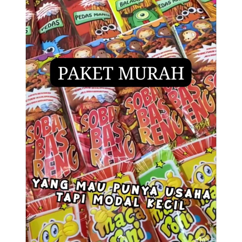 

Paket Campur Camilan murah meriah, macaroni, basreng, mie lidi 25 gr