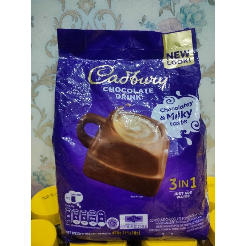 

Cadbury 3in1 Hot Chocolate drink isi 13 sachet x 30gr Murah