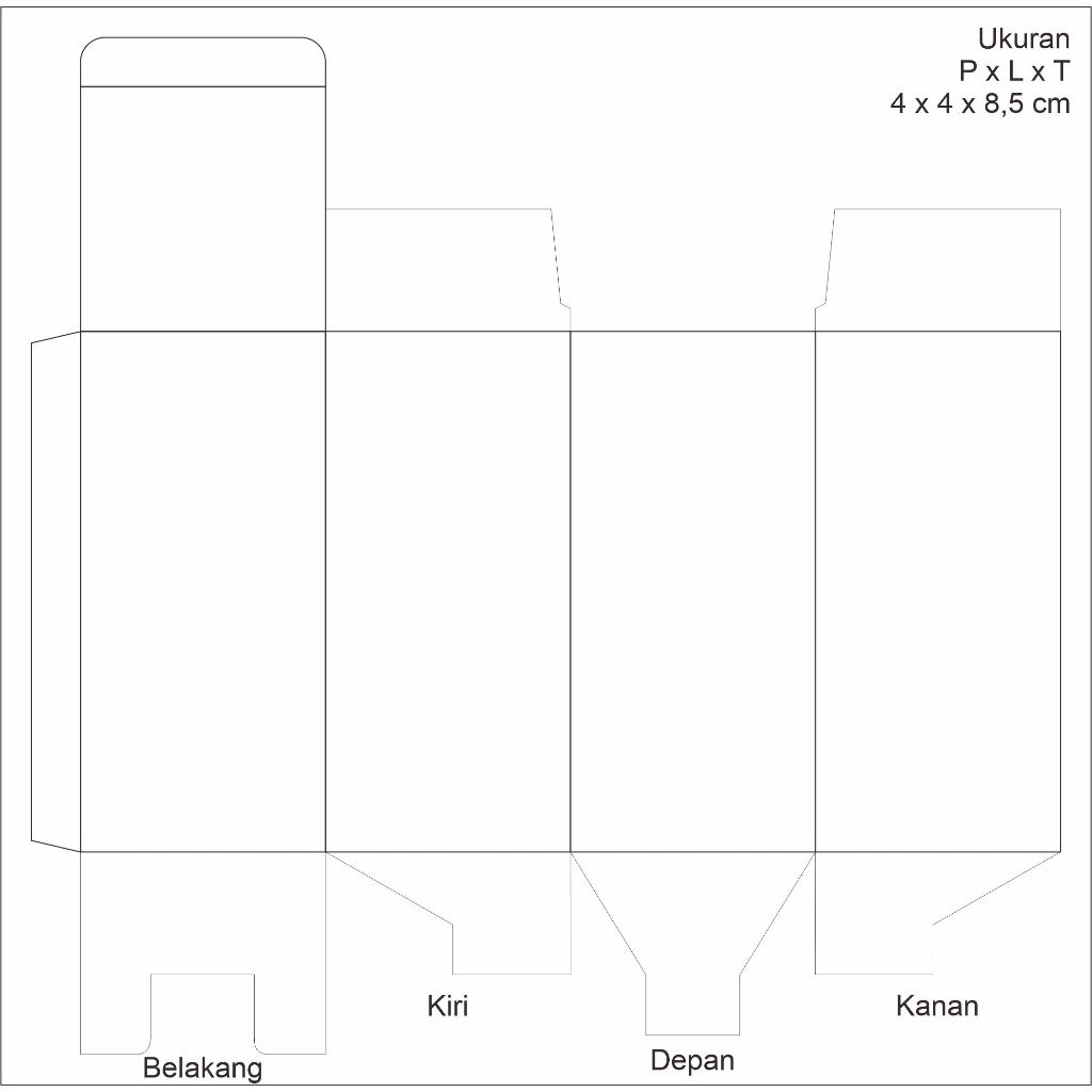 

Box Custom full colour / design sendiri ukuran P x L x T = 4 x 4 x 8,5 cm