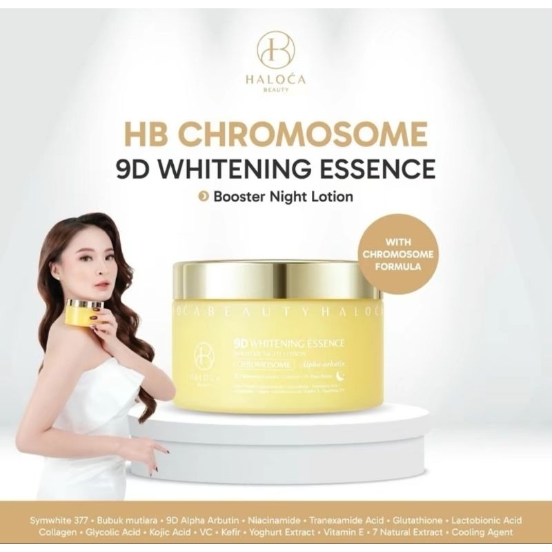 Haloca HB CHROMOSOME 9D Whitening Essence Booster Night HB Dosting Haloca Beauty Niacinamide Collage
