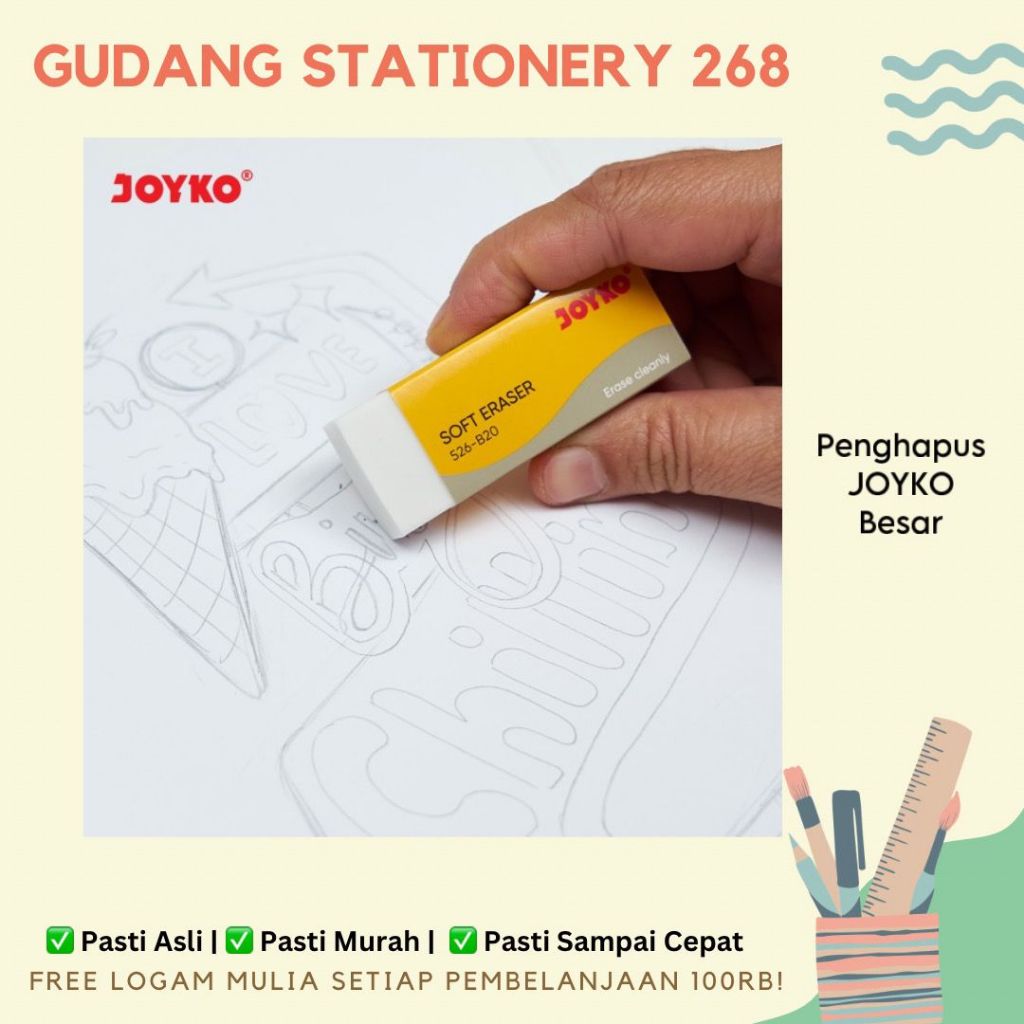 

Eraser / Penghapus JOYKO 526-B20 (Besar)