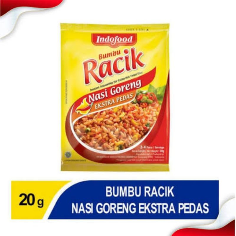 

Bumbu Racik Indofood Nasi Goreng Ekstra Pedas 20gr (10pcs)