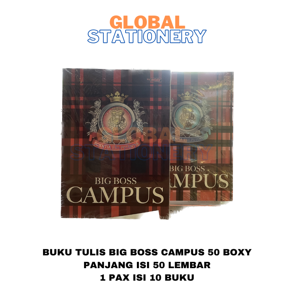 

BUKU TULIS BIG BOSS 50 LEMBAR UKURAN BOXY PANJANG ISI 10 BUKU