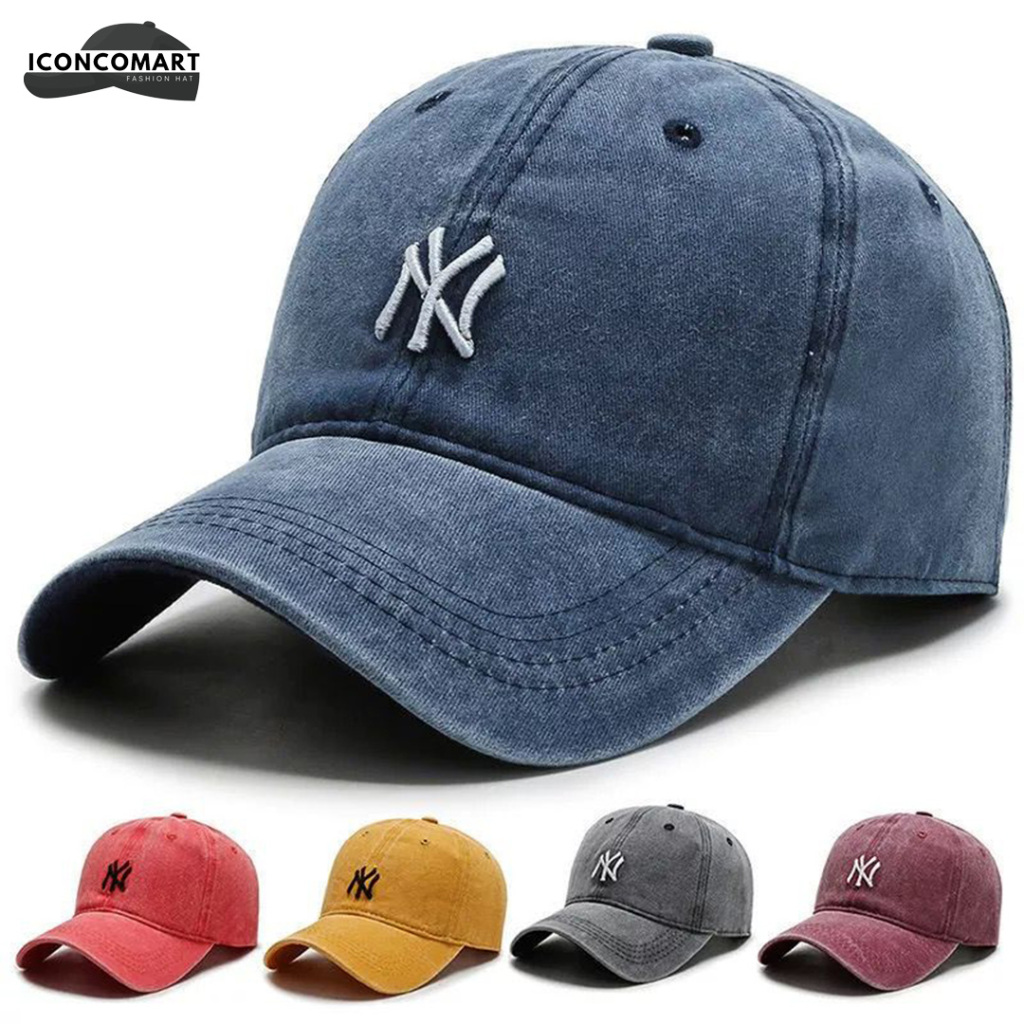 Topi Baseball Jeans/ Topi Polos NY Vintage Topi Pria Wanita Unisex - M-102