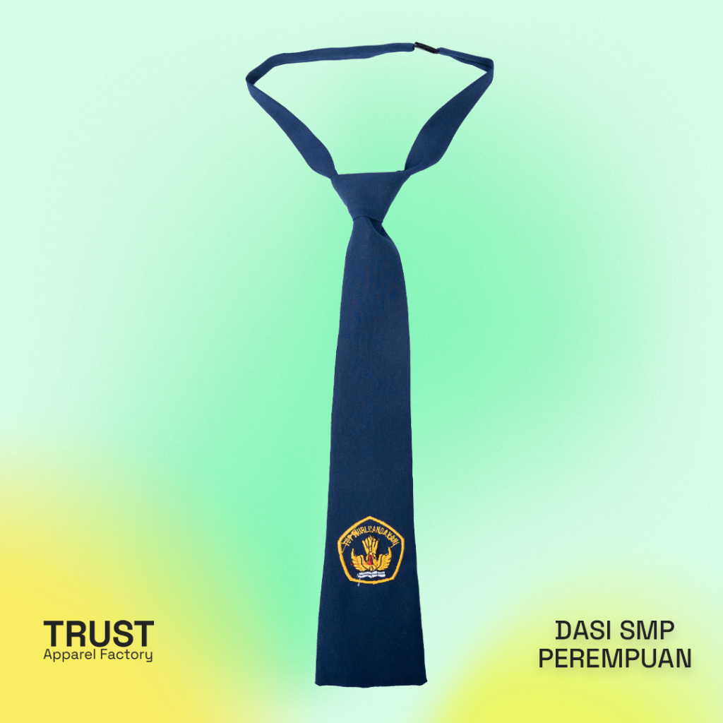 Trust Apparel Factory - Dasi SMP / Dasi Sekolah SMP / Dasi Logo Bordir Perempuan