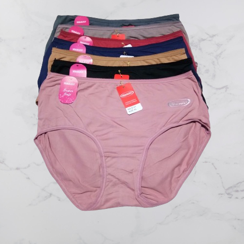 Lusinan CD Perempuan Misslily 8127 | Celana Dalaman Wanita Katun Karet Pinggang Elastis