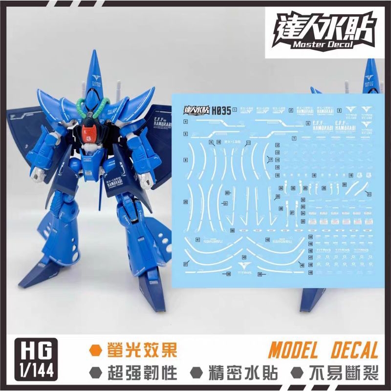 HG 1/144 HAMBRABI WATER DECAL MASTER DECAL