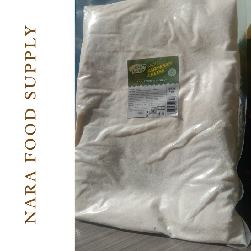 

Parmesan Cheese Greenvalley ukuran 1kg keju bubuk