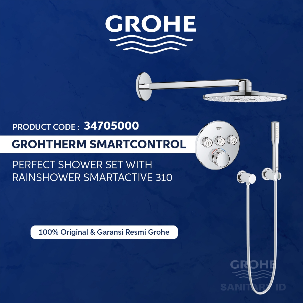 GROHE 34705000 - Grohterm Smart Control Shower Set With Rain Shower