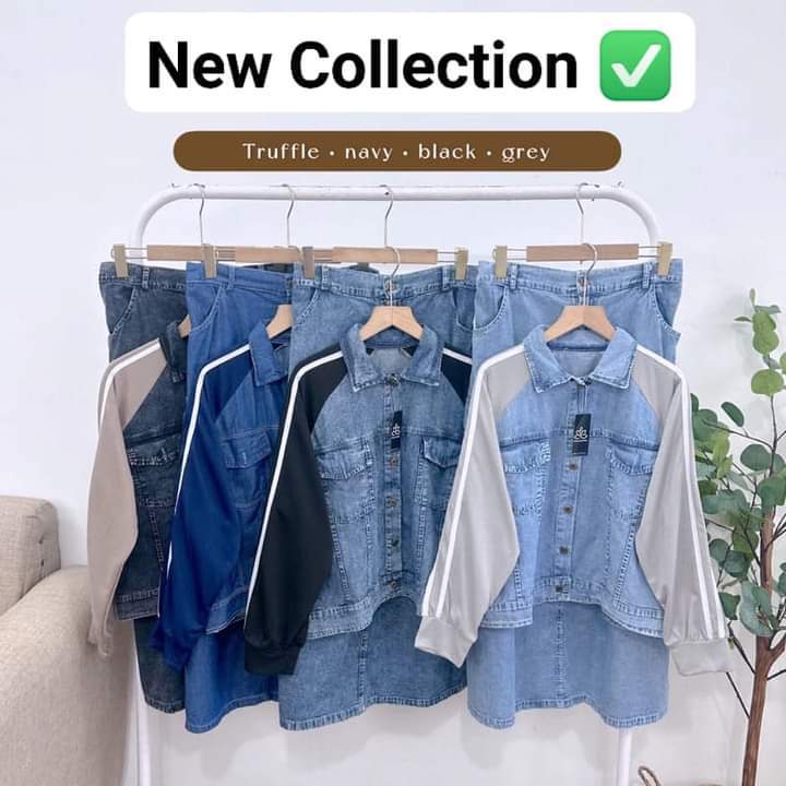 Judul: AlAmin ARUMI SET Jeans Premium Kombinasi Kaos - Atasan & Rok