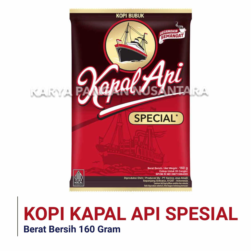 

KOPI KAPAL API KOPI BUBUK KAPAL API SPESIAL KOPI KAPAL API PACK 160GR