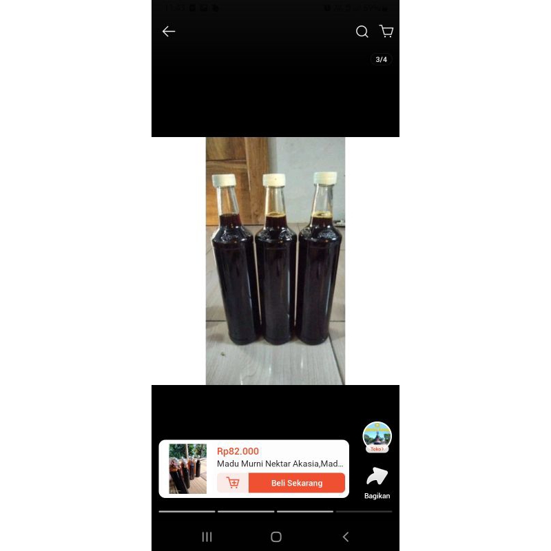 

Madu Hitam Asli Tawon Gung (Pahit)