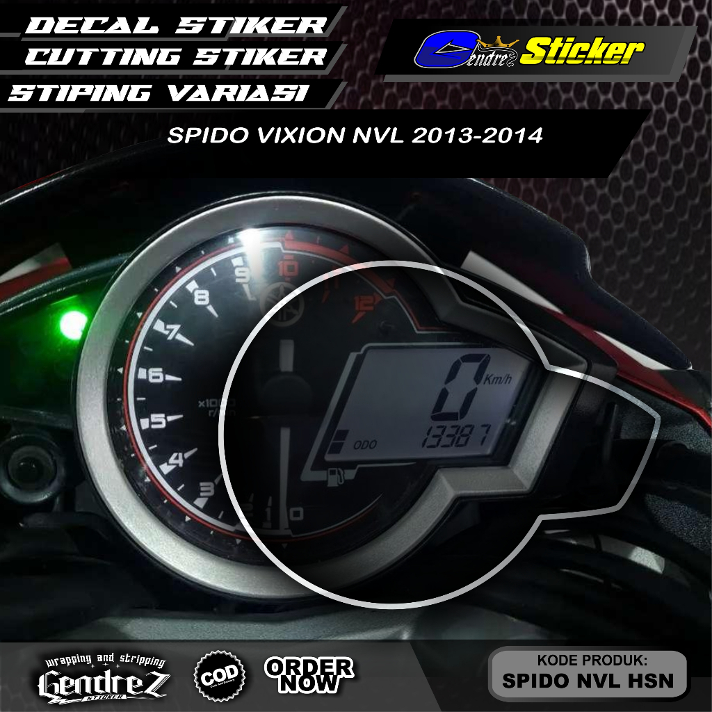 STICKER SPIDO - STICKER SMOKE SPIDO VIXION NVL 2013-2014 / PELINDUNG SPIDOMETER