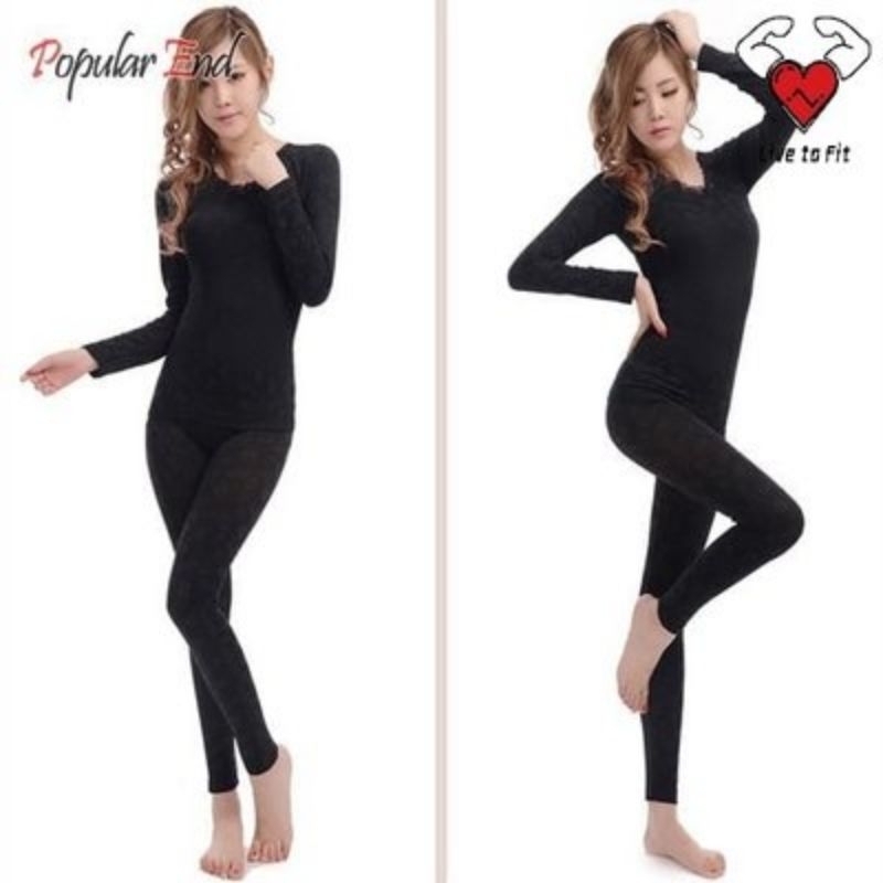 Long John Pakaian Dalam Musim Dingin Wanita Long John Wanita vc