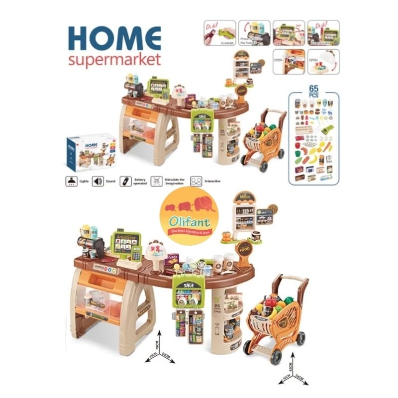 Mainan Home Supermarket - Home Supermarket Shopping 52pcs