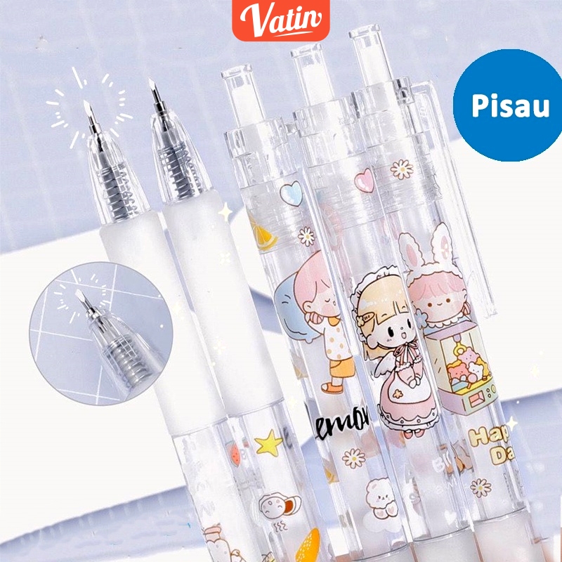 

Pisau Pulpen DIY/Carving pen cutter lucu cute white doodle pulpen pisau ukir creative knife DIY sticker cutter pemotong stiker deco-Vatin_Shop