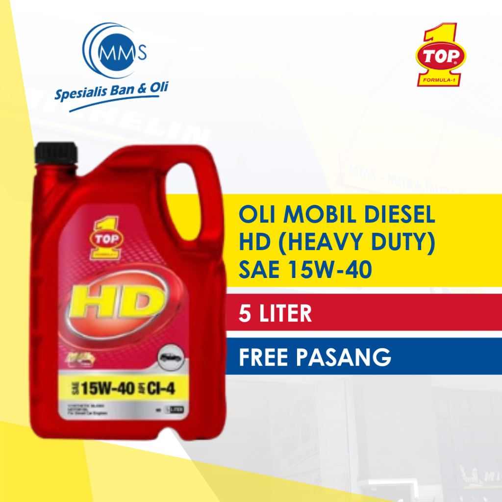 Oli Mobil Diesel TOP 1 SDO HD 15W-40 5 Liter