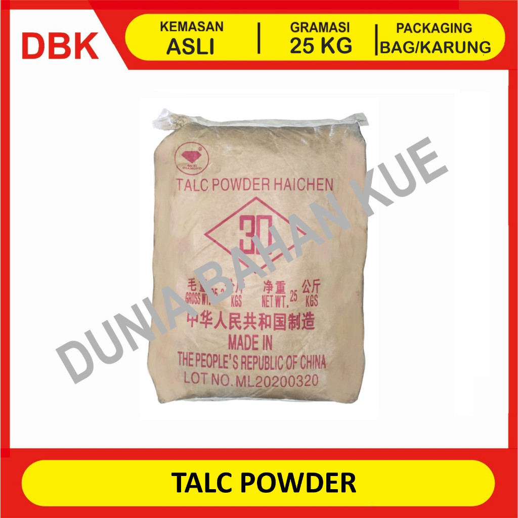 

(KHUSUS INSTANT/GOSEND) TALC POWDER HAICHEN 30 MESH 800 - 1 BAG 25 KG / TEPUNG TALEK