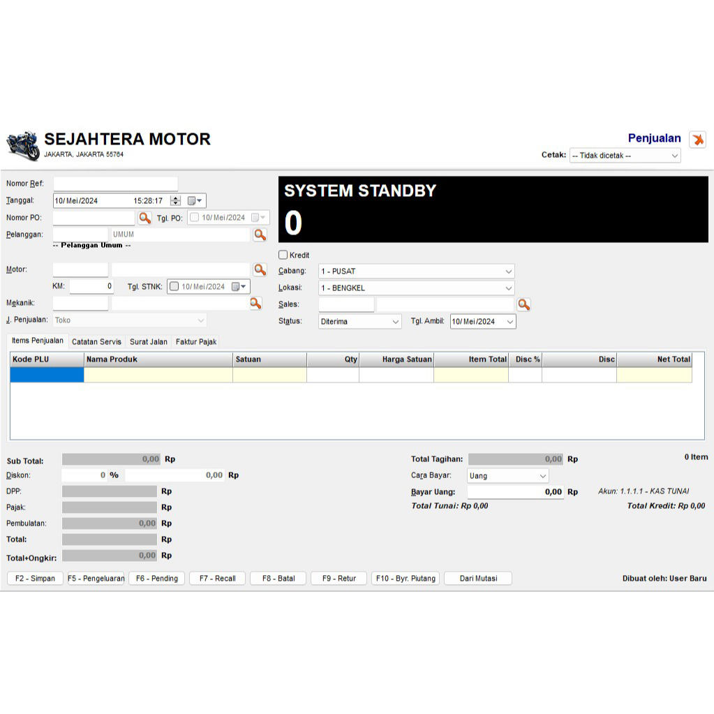 Software Bengkel - Aplikasi Kasir Bengkel Service dan Sparepart Mobil dan Motor